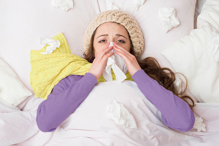 allergies worse when lying down